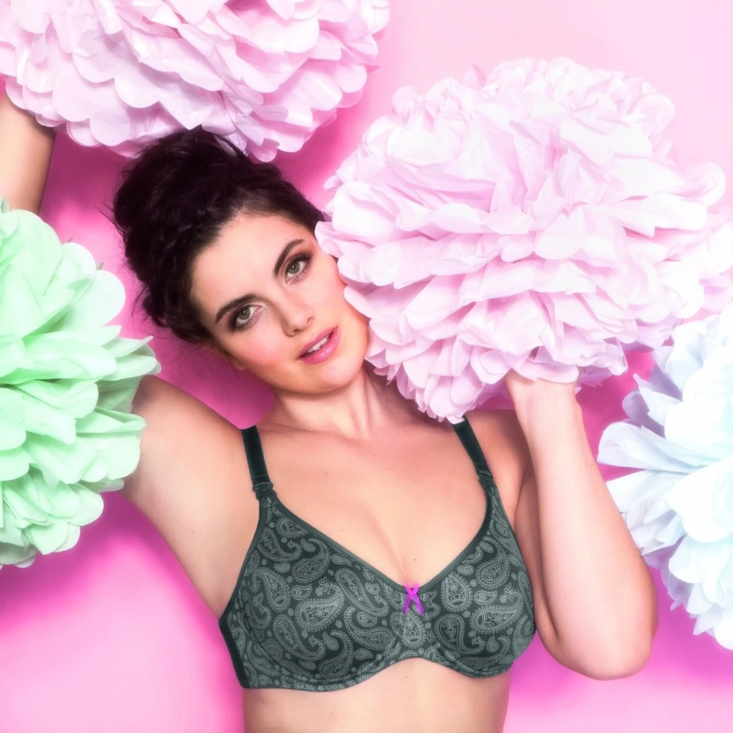 Soutien-gorge Allaitement Armatures Soft ANITA Paisley Anthracite – Image 3