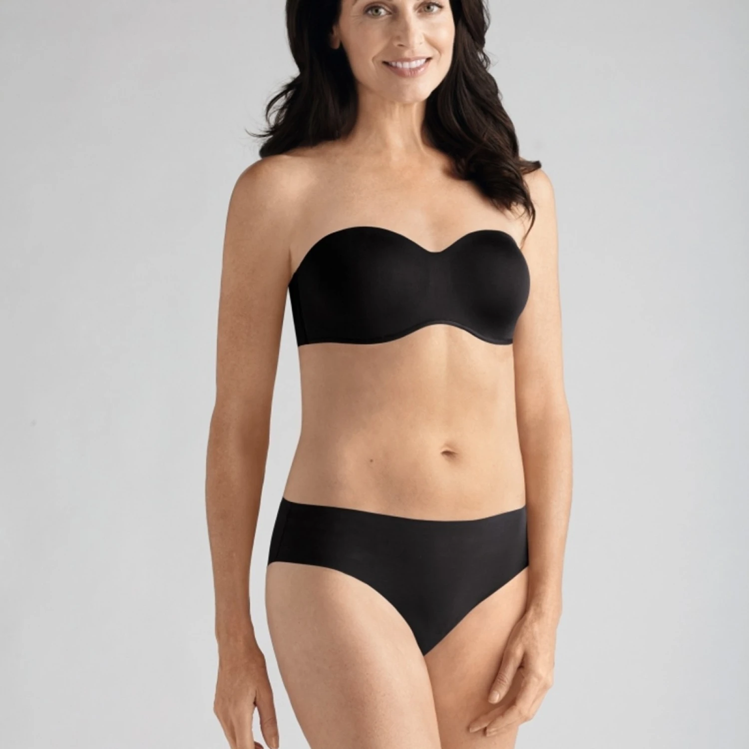 AMOENA Barbara Bandeau Sans Bretelles Pour Prothèse Noir 1 AMOENA Barbara Bandeau Sans Bretelles Pour Prothèse Noir