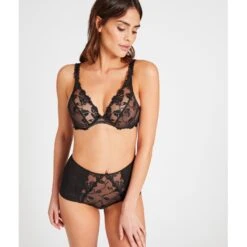 Aubade Softessence Culotte Haute Noire -Sous-vêtement Soldes Boutique 1600x1600 aubade softessence culotte haute noire p4 06 06092021