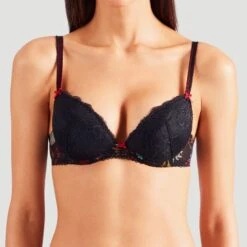 Aubade Soutien-Gorge Push-Up Reine Des Prés Réglisse
