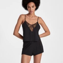 Aubade Top Fines Bretelles Lazy Days Noir