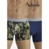 Duo Boxers AUBADE MEN Camouflage Et Uni Bleu Marine