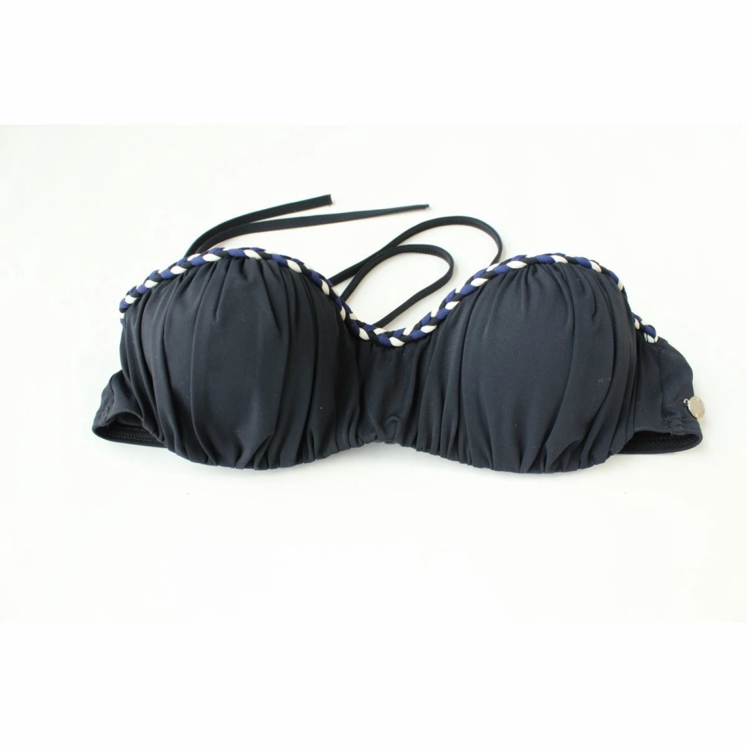 LEJABY Maillot De Bain Bandeau Corfou Bleu Marine 2 LEJABY Maillot De Bain Bandeau Corfou Bleu Marine – Image 2