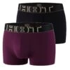 Pack 2 Boxers HOT Noir Et Violet En Polyamide