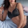 Rosa Faia Soutien-Gorge Coque Sans Armatures Fleur Anthracite