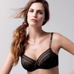 Soutien-Gorge Armatures Rosa Faia Fleur Noir
