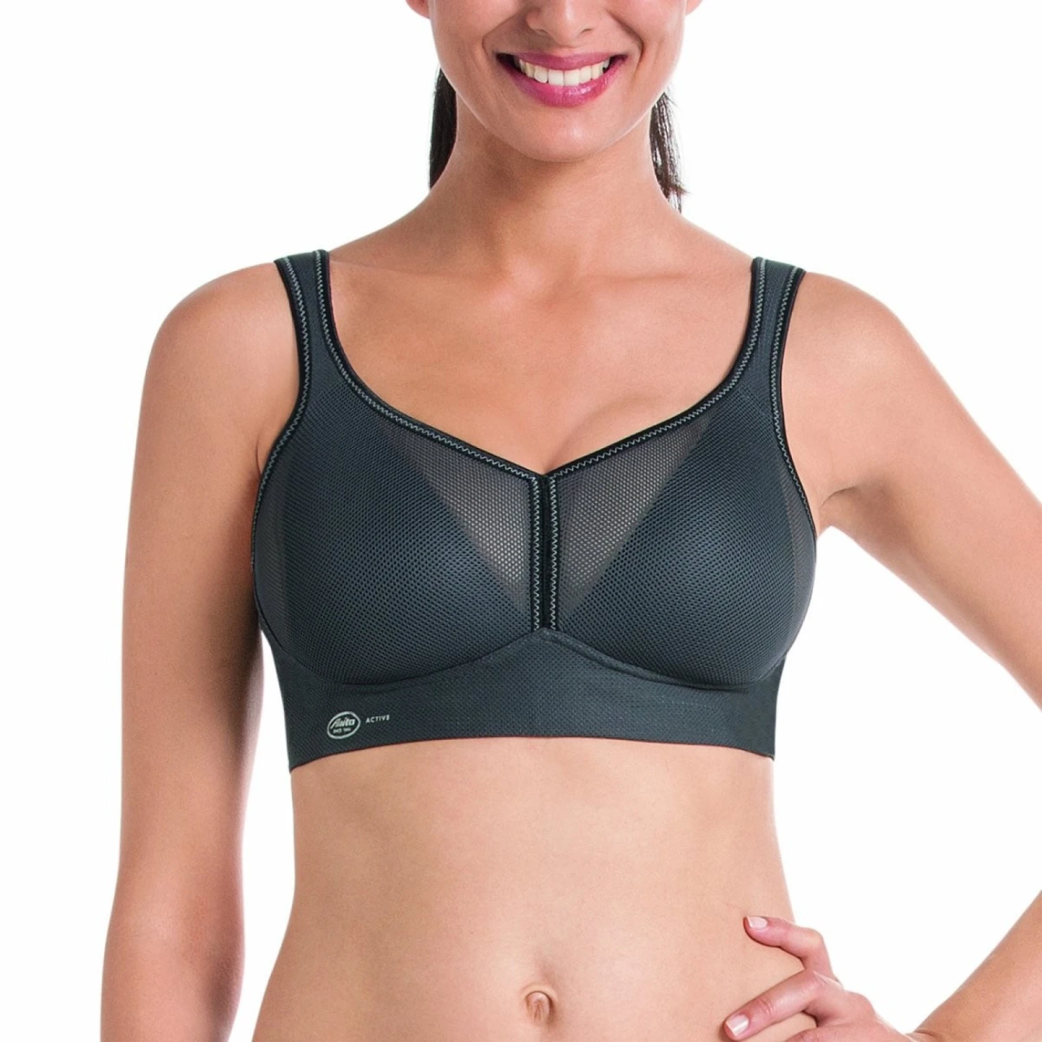 Soutien-Gorge Sport ANITA Active Air Control Anthracite 1 Soutien-Gorge Sport ANITA Active Air Control Anthracite